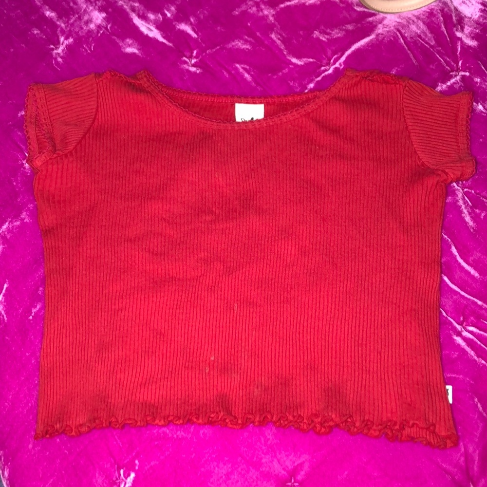 Red crop top